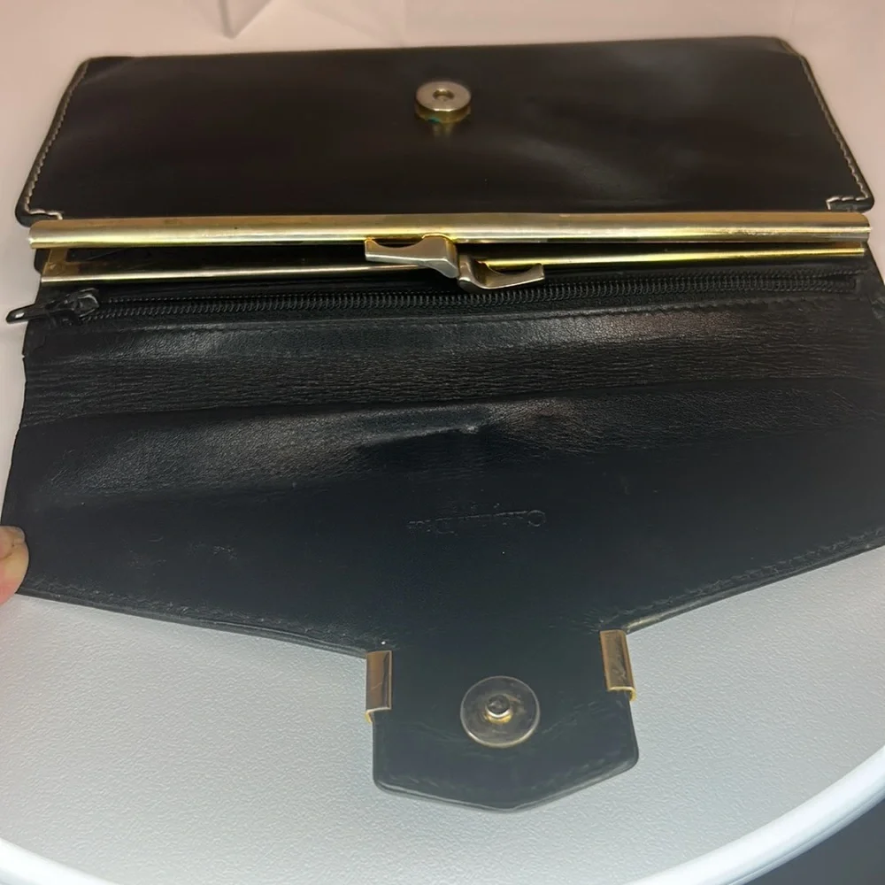 Dior Vintage kiss lock Leather Wallet